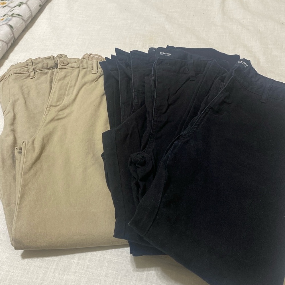 Boys bundle 6 pants Old navy straighten built in flex.